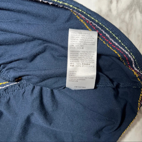 Maeve Chamonix Embroidered Swing Navy Blue Blouse Top Women’s X-Small - Picture 8 of 9